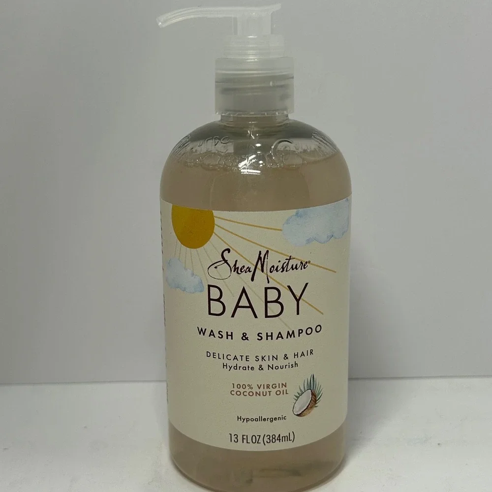 Shea Moisture Baby Wash & Shampoo 100% Virgin Coconut Oil 13oz Hypoallergenic